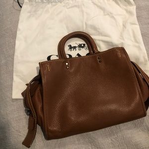 Pebble Leather Coach Satchel purse